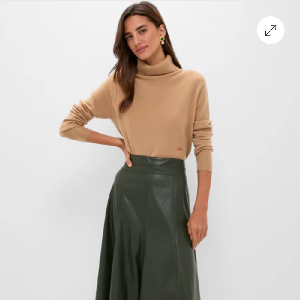 NWT TUCKERNUCK‎ Camel Cashmere Turtleneck Sweater L